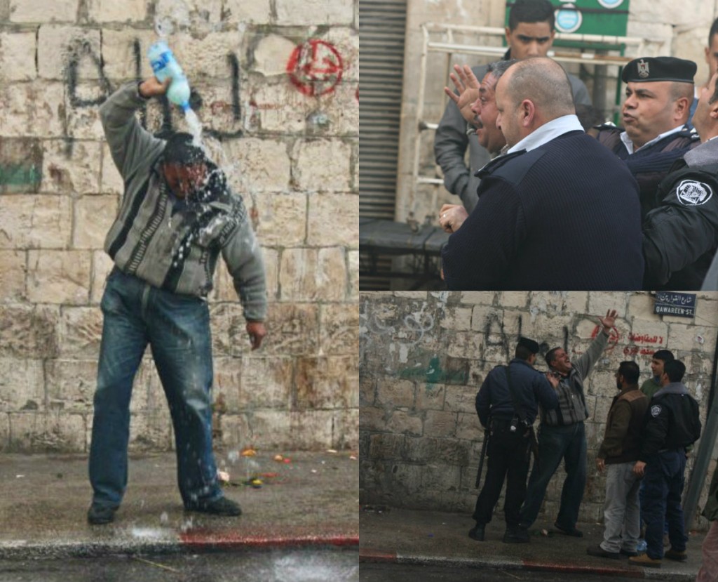 لم يحتمل مخالفة الشرطة له، فصبّ سائلا قابلا للاشتعال على نفسه وحال المارة دون وقوع كارثة