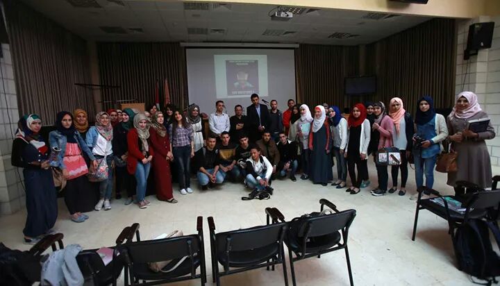 استقبل الأستاذ سعيد المصري المصور بدارنة في جامعة النجاح