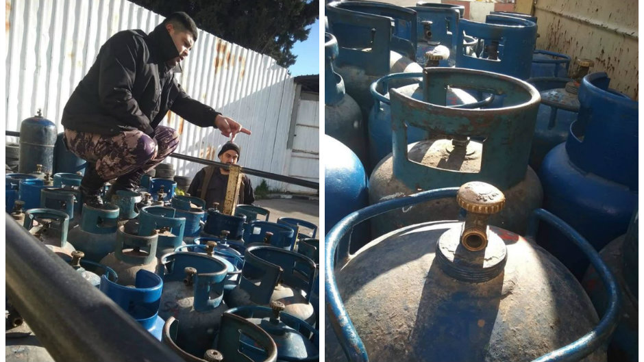 ضبط أسطوانات غاز مخالفة شرق نابلس