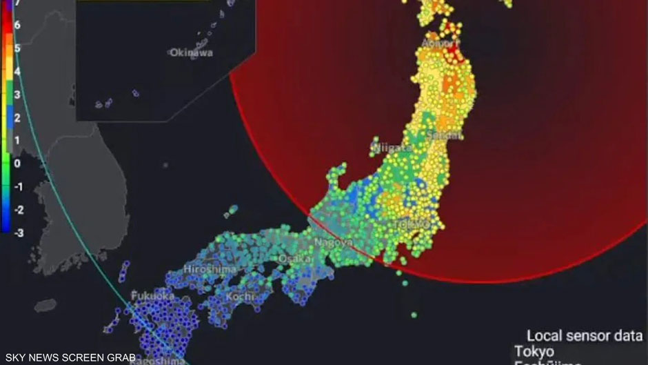 فيديو.. زلزال بقوة 7.4 درجة يضرب شمال اليابان