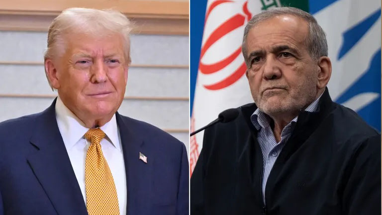ترامب يلوح بضربة عاجلة لإيران وبزشكيان يصف الإدارة الأمريكية بـ